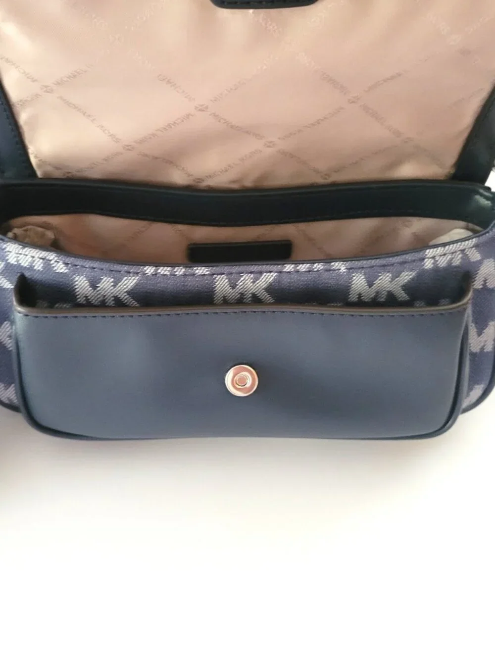 Michael Kors Jet Set Travel Small Flap Crossbody Tech Attachment MK Denim